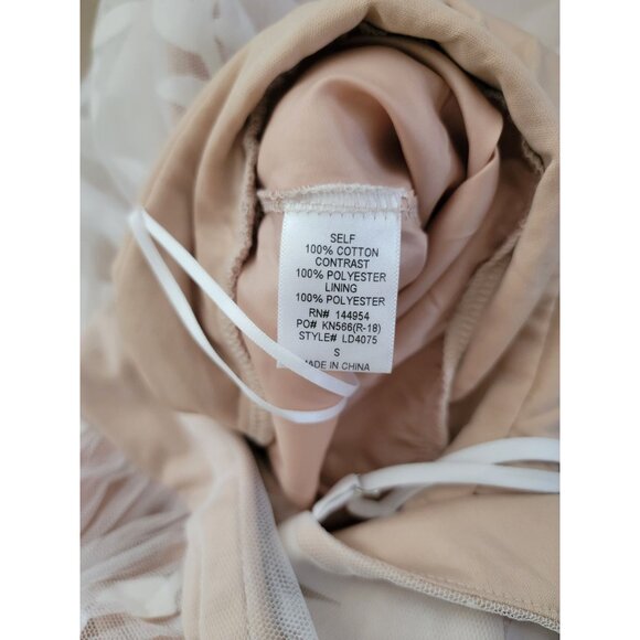 Luxxel Lace Overlay Deep V-Neck Dress Women's Size S - Picture 5 of 7